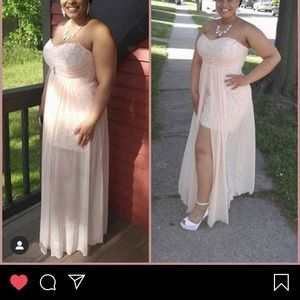 Blush prom dress